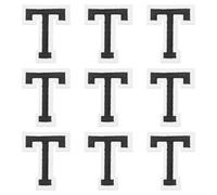 sourcing map Parches de letras termoadhesivas para planchar, 9 piezas de 5 cm del alfabeto T, parches bordados para coser en ropa, vestidos, calcetines, jeans, sombreros, accesorios de bricolaje