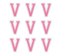 sourcing map Parches de letras V para planchar, parche bordado del alfabeto de 1.4 pulgadas A-Z con adhesivo planchado para bricolaje, decoración de ropa, reparación, camisas, jeans, chaquetas (rosa