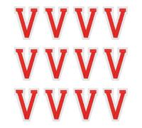 sourcing map Parches de letras V para planchar, parche bordado del alfabeto de 1.4 pulgadas A-Z con adhesivo planchado para bricolaje, decoración de ropa, reparación, camisas, jeans, chaquetas (rojo