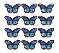 sourcing map Parches de mariposa para planchar, 1.7 x 1.1 pulgadas, parche bordado de mariposa para coser en parches, decoración para ropa, mochilas, chaquetas, sombreros, jeans, manualidades, 12