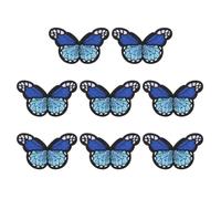 sourcing map Parches de mariposa para planchar, 7,4 x 4,6 cm, parche bordado de mariposa, parche para coser en parches, decoración para ropa, mochilas, chaquetas, sombreros, jeans, manualidades, 8