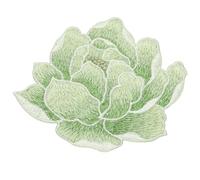 sourcing map Parches florales de peonía, apliques de flores bordados de 4.3 pulgadas, parches para coser en ropa, jeans, chaquetas, bolsos, manualidades, costura, color verde claro