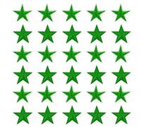 sourcing map Parches para Planchar de 5 Estrellas Pequeño, Pegatina Costura Bordados, Parches Termoadhesivos para Reparación Ropa, Mochila Zapatos Decoración, Verde Paquete de 30
