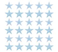sourcing map Parches para Planchar de 5 Estrellas Pequeño, Pegatina Costura Bordados, Parches Termoadhesivos para Reparación Ropa, Mochila Zapatos Decoración, Azul Paquete de 30