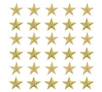 sourcing map Parches para Planchar de 5 Estrellas Pequeño, Pegatina Costura Bordados, Parches Termoadhesivos para Reparación Ropa, Mochila Zapatos Decoración, Dorado Paquete de 30