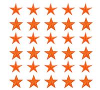 sourcing map Parches para Planchar de 5 Estrellas Pequeño, Pegatina Costura Bordados, Parches Termoadhesivos para Reparación Ropa, Mochila Zapatos Decoración, Naranja Paquete de 30