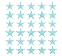 sourcing map Parches para Planchar de 5 Estrellas Pequeño, Pegatina Costura Bordados, Parches Termoadhesivos para Reparación Ropa, Mochila Zapatos Decoración, Oscuro Azul Paquete de 30