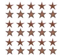 sourcing map Parches para Planchar de 5 Estrellas Pequeño, Pegatina Costura Bordados, Parches Termoadhesivos para Reparación Ropa, Mochila Zapatos Decoración, Marrón Paquete de 30