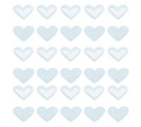 sourcing map Parches para Planchar en Forma de Corazón, Pegatina Costura Bordados, Parches Termoadhesivos para Reparación Ropa, Mochila Zapatos Decoración, Cielo Azul Paquete de 30
