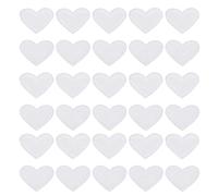 sourcing map Parches para Planchar en Forma de Corazón, Pegatina Costura Bordados, Parches Termoadhesivos para Reparación Ropa, Mochila Zapatos Decoración, Blanco Paquete de 30