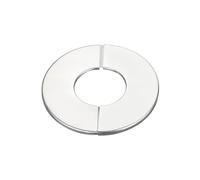 sourcing map Pared Dividida Brida, 201 Inoxidable Acero Redondo Chapetón Placa para 42mm Diámetro Tubería
