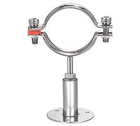 sourcing map Pared Montaje Techo Montaje Tubo Soporte, 304 Inoxidable Acero Ajustable Tubo Soporte Abrazadera para 63-65mm Tubo