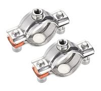 sourcing map Pared Techo Montaje Tubo Soportes, 304 Inoxidable Acero Ajustable Tubo Soporte Abrazadera para 38-40mm Tubo 2 Piezas