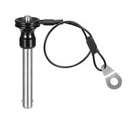 sourcing map Pasador de Bola con Mango de Botón, Pasador de Liberación Rápida de Acero Inoxidable 304 con Botón Pulsador, con Alambre de 20 cm (8 mm-41 mm)