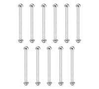 sourcing map Pasador de fricción de tubo, barras de presión de correa de acero inoxidable, pasadores de cierre de correa de reloj, herramientas de varilla de conexión con extremos de remache para