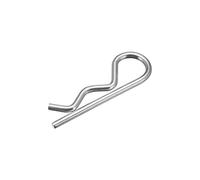 sourcing map Pasadores de clip Alambre de acero al carbono de 1,8 mm Longitud de 32 mm Remolque R En forma de resorte Cotter Tractor Cortacésped Sujetador Hardware Tono plateado 20 piezas