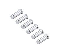 sourcing map Pasadores de Horquilla de Un Solo Orificio 10x25mm, 6 Piezas Pasador de Bisagra de Eslabón de Acero Sólido Galvanizado de Cabeza Plana