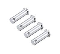 sourcing map Pasadores de Horquilla de Un Solo Orificio 10x30mm, 4 Piezas Pasador de Bisagra de Eslabón de Acero Sólido Galvanizado de Cabeza Plana