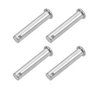 sourcing map Pasadores de Horquilla de Un Solo Orificio 10x50mm, 4Pcs Pasador de Bisagra de Cabeza Plana de Acero Inoxidable 304