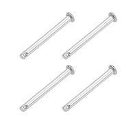 sourcing map Pasadores de Horquilla de Un Solo Orificio 4x40mm, 4Pcs Pasador de Bisagra de Cabeza Plana de Acero Inoxidable 304