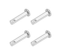 sourcing map Pasadores de Horquilla de Un Solo Orificio 5x20mm, 4Pcs Pasador de Bisagra de Cabeza Plana de Acero Inoxidable 304