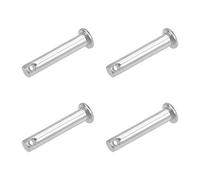 sourcing map Pasadores de Horquilla de Un Solo Orificio 5x25mm, 4Pcs Pasador de Bisagra de Cabeza Plana de Acero Inoxidable 304