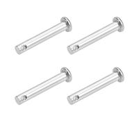 sourcing map Pasadores de Horquilla de Un Solo Orificio 5x30mm, 4Pcs Pasador de Bisagra de Cabeza Plana de Acero Inoxidable 304