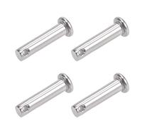 sourcing map Pasadores de Horquilla de Un Solo Orificio 6x25mm, 4Pcs Pasador de Bisagra de Cabeza Plana de Acero Inoxidable 304