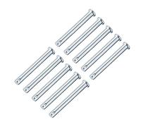 sourcing map Pasadores de Horquilla de Un Solo Orificio, 8 mm X 70 mm, Pasadores de Horquilla de Cabeza Plana de Acero Inoxidable, 10 Piezas