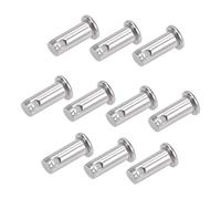 sourcing map Pasadores de Horquilla de Un Solo Orificio 8x20mm, 10Pcs Pasador de Bisagra de Cabeza Plana de Acero Inoxidable 304