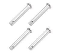 sourcing map Pasadores de Horquilla de Un Solo Orificio 8x50mm, 4Pcs Pasador de Bisagra de Cabeza Plana de Acero Inoxidable 304