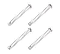 sourcing map Pasadores de Horquilla de Un Solo Orificio 8x70mm, 4Pcs Pasador de Bisagra de Cabeza Plana de Acero Inoxidable 304