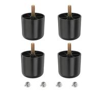 sourcing map Patas de plástico de 5 cm, juego de 4 patas redondas cónicas para mesa, sofá, armario, cama, patas de repuesto para muebles con pernos de suspensión M8