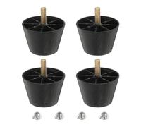 sourcing map Patas de plástico para muebles de 4 cm, juego de 4 patas redondas cónicas para mesa, sofá, armario, cama, patas de repuesto para muebles con pernos de suspensión M8