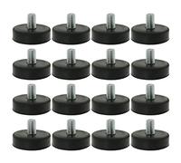 sourcing map Patas tornillos Tapas niveladores nivelador ajustable para patas de muebles banco armario mesas sillas escritorios de M10 x 15 x 43mm 16 pcs M10x15x43mm