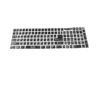 sourcing map PC Teclado De Portátil Inglés árabe Etiqueta Engomada Decoración Negro, Blanco