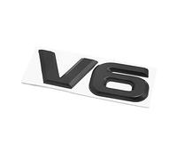 sourcing map Pegatina Emblema V6 Negra Metal 1pc para Coche Adhesivo
