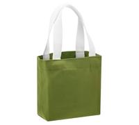 sourcing map Pequeña bolsa de lona de color sólido para mujer, bolsas de lona de 7 x 2 x 6 pulgadas con asa, bolsa de tela ligera y reutilizable para compras, viajes, uso diario, manualidades