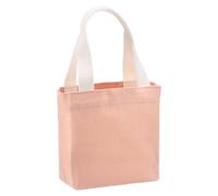 sourcing map Pequeña bolsa de lona de color sólido para mujer, bolsas de lona de 7 x 2 x 6 pulgadas con asa, bolsa de tela ligera y reutilizable para compras, viajes, uso diario, manualidades