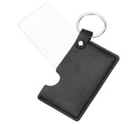 sourcing map Pequeño espejo rectangular de bolsillo para bolso, espejo de maquillaje compacto de acero inoxidable con funda de cuero para mujeres, niñas, bolso, regalo, Black, S, Moderno