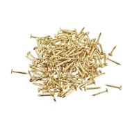sourcing map Pequeños Diminutos Clavos 1X10mm (DxL) para Madera DIY Decorativos Imágenes Cajas Hogar Accesorios Latón Tono 200Uds