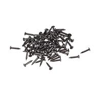 sourcing map Pequeños Diminutos Hardware Latón Clavos 1.2mmX8mm (DxL) para DIY Decorativo Cajas de madera Accesorios Negro 100Uds