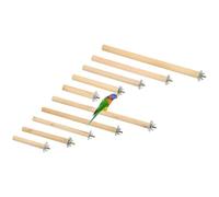 sourcing map Perca para loros, juguete de madera para loros, palo de molienda de patas, accesorios de jaula de pájaros, 10 tamaños (color madera, 10 piezas) juguetes para pájaros diseñados para jaula