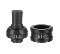 sourcing map Perforadora hidráulica de 15 mm, agujero redondo 40Cr de acero, kit de perforación eléctrica para máquina perforadora eléctrica CH-60, color negro