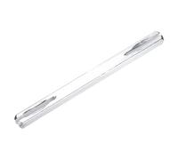 sourcing map Perilla de puerta de repuesto de 110 mm de largo, manija de puerta cuadrada, pieza de repuesto para montaje de muebles, proyectos de bricolaje, tono plateado