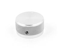 sourcing map Perillas de Control de Volumen de la Radio 30x16mm Tono Plata CNC de Aluminio sólido Altavoz HiFi