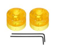 sourcing map Perillas de cúpula para guitarra, 6 mm, plástico, color amarillo, control de tono de volumen para guitarra eléctrica, bajo con llave hexagonal interior, paquete de 2