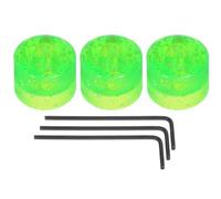 sourcing map Perillas de cúpula para guitarra, 6 mm, plástico, color verde, control de tono de volumen para guitarra eléctrica, bajo con llave hexagonal interior, paquete de 3