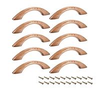 sourcing map - Perillas de madera (10 unidades, 65 mm, distancia de orificio, 91 mm, longitud de gabinete de muebles de cocina, tiradores para aparador y armario