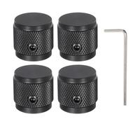 sourcing map Perillas de potenciómetro de aluminio de 6 mm para control de guitarra, eje de 1/4 pulgadas para guitarra, bajo, audio, amplificadores de potencia, control de volumen de 17 mm de
